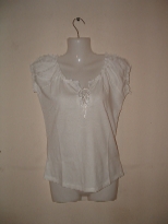 Blue Star Cap Sleeved Jersey Top